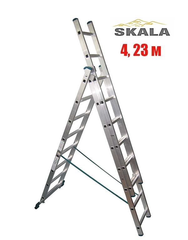 3-х секционная лестница-трансформер 4,23 метра, Skala  в Минске .