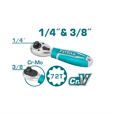 Ключ-трещотка 1/4 " И 3/8" TOTAL THT1061438