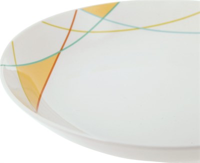 Тарелка суповая d20см, Lateen, фарфор, разноцветный - фото 127505