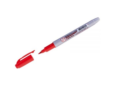 Маркер перманентный Crown "Multi Marker Super Slim" красный, пулевидный (толщ. линии 1.0 мм. Цвет красный) (CROWN маркеры) - фото 131082