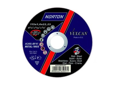 Круг обдирочный 125х6.4x22.2 мм для металла Vulcan NORTON - фото 131431