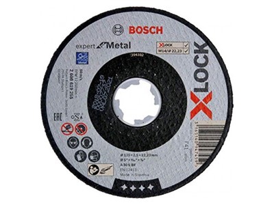 Круг отрезной 125х2.5x22.2 мм для металла X-LOCK Expert for Metal BOSCH ( прямой, подходит для всех типов УШМ) - фото 131444