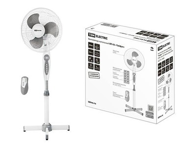 Вентилятор электрический напольный ВП-03 "Тайфун", серый, TDM (Имеет пульт дистанционного управления и таймер отключ.  В в коробке 2 шт. Цена указана - фото 132920