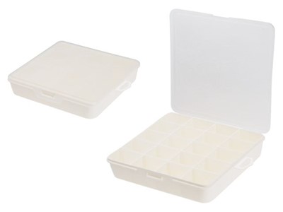 Органайзер для хранения мелочей с разделителями Keeplex Fiori L, 20х20х4,5 см, белое облако, BRANQ - фото 133389
