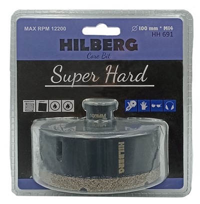 Коронка алмазная 100 мм Hilberg Super Hard M14