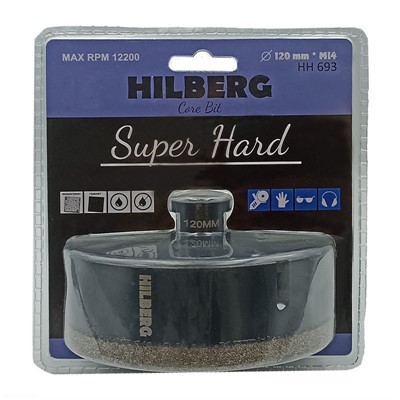 Коронка алмазная 120 мм Hilberg Super Hard M14