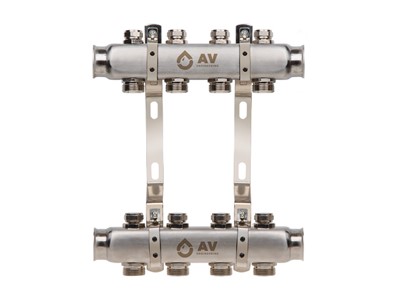 Коллекторная группа AVE162, 4 вых. AV Engineering (PRO серия Для отопления (радиаторы)) - фото 140505