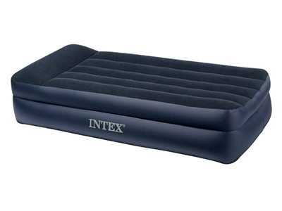 Надувная кровать с подголовником Twin (Твин), 99х191х42 см, встроенный электрич. насос, INTEX - фото 141992