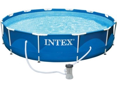 Каркасный бассейн Metal Frame, круглый, 366х76 см + фильтр-насос 220 В, INTEX (от 6 лет) - фото 142101