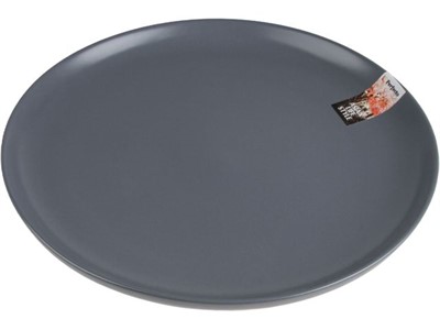 Тарелка обеденная керамическая, 25 см, серия ASIAN, серая, PERFECTO LINEA - фото 142874