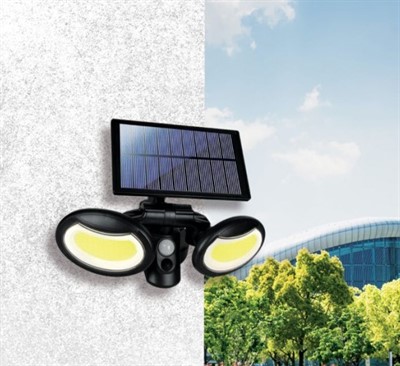 Прожектор садовый на солнечной батарее NEW AGE COB 8Вт 6500K LED LAMPER (с датчиками движения и освещенности, встроенный аккумулятор) 