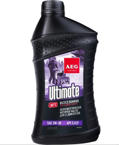 Масло 4-х тактное AEG Ultimate SAE 5W30 API SJ/CF 4Т п/с (0,6 л)