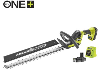 Кусторез RYOBI ONE + RY18HT45A-120 ( 18В, АКБ 2,0 А/ч +з/у, длина 450, рез до 22 мм)