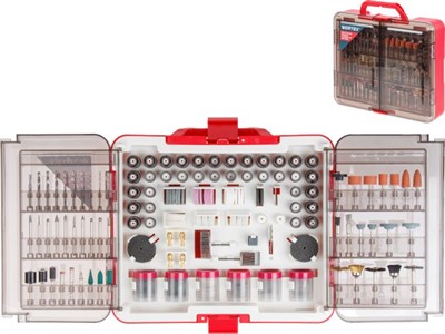 Набор аксессуаров для гравера WORTEX 418 предметов (универсальный) (Цанги: 1,6 мм, 2,4 мм, 3,2 мм) - фото 147557