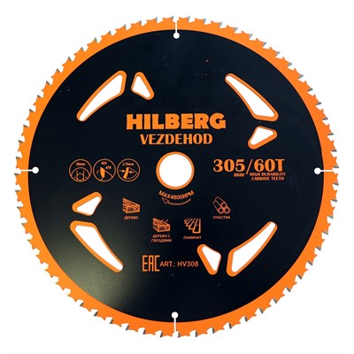 Пильный диск универсальный 305*2.75*30*60Т*7º Hilberg Vezdehod