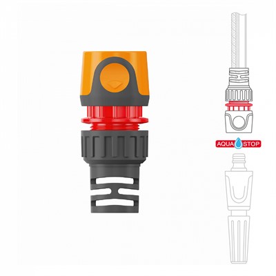 Коннектор для шланга с аквастопом 1/2 " - 5/8" DAEWOO DWC 2515 - фото 156806