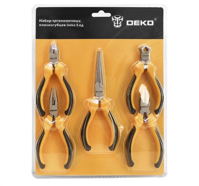 Набор эргономичных плоскогубцев DEKO SET 5 065-0228