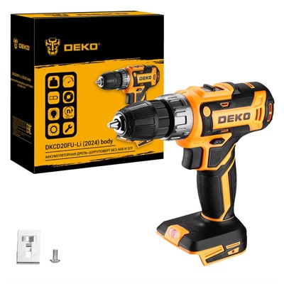 Дрель-шуруповерт аккумуляторная DEKO DKCD20FU-Li 2024 (без батареи) - фото 163377