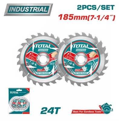 Диск пильный 185x20/16 мм 24 зубьев TOTAL (2шт)