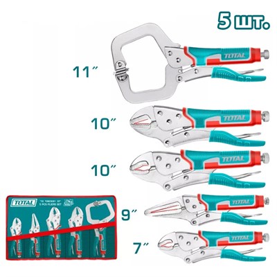 Набор быстрозажимных струбцин TOTAL TOS23091 (5 предметов) - фото 165309