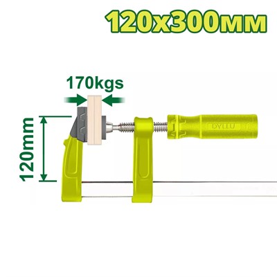 Струбцина F-образная 120х300 мм DYLLU DTCP2121 - фото 166683