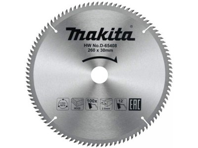 Диск пильный по дереву  260x30x2.6/1.8x100T MAKITA чистый рез