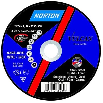 Круг обдирочный 150х6.4x22.2 мм для металла Vulcan NORTON
