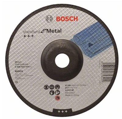 Круг обдирочный 180х6x22.2 мм для металла Standart BOSCH - фото 16961