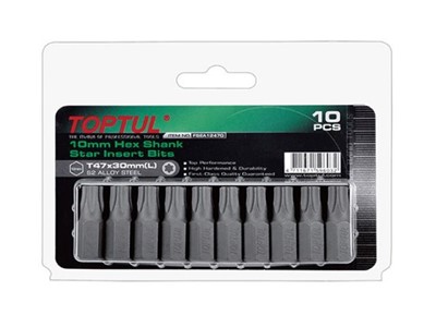 Насадка TORX T27 30мм 10шт блистер TOPTUL - фото 172328