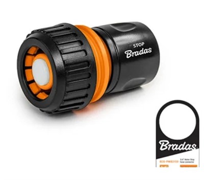 Быстросъёмная муфта с аквастопом  3/4", BRADAS (Польша)