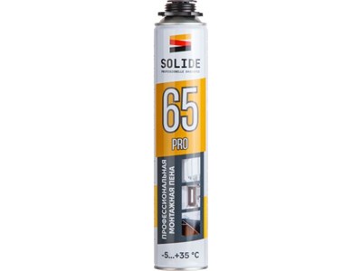 Пена монтажная профессиональная всесезонная SOLIDE Foam Pro 65 (750мл)