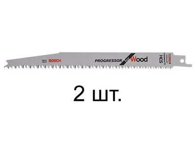 Пилка сабельная по дереву S2345X (2 шт.) BOSCH (пропил прямой, тонкий, аккуратный и чистый рез) - фото 177616