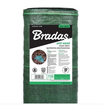Агроткань против сорняков, GREEN, 110 г/м 1,6х100 метров, BRADAS