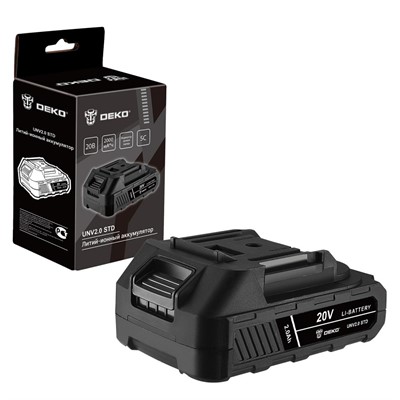 Аккумулятор 20В, 2 А/ч DEKO UNV2.0 STD