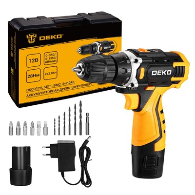 Дрель-шуруповерт аккумуляторная DEKO DKCD12V 083-1022