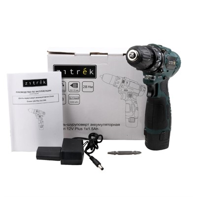 Дрель-шуруповерт аккумуляторная Zitrek Green 12V Plus 085-1013