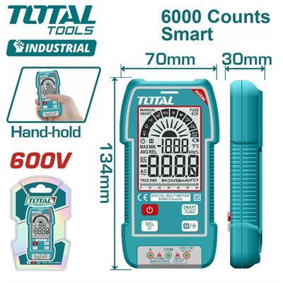 Мультиметр цифровой TOTAL TMT516004 - фото 182826