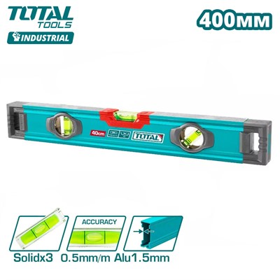 Уровень 400 мм, 2 глазка TOTAL
