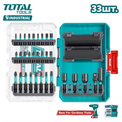 Набор ударных бит и головок TOTAL TACSDL63306 (33 шт) - фото 182858