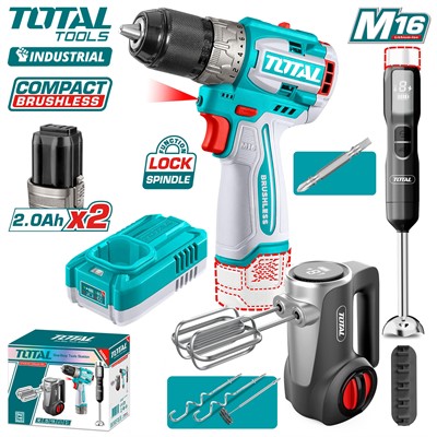 Набор аккумуляторных инструментов TOTAL TCKLI1638 - фото 182885