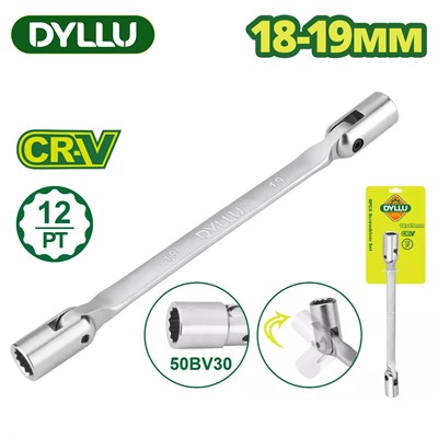 Ключ торцевой с шарниром 18-19 мм DYLLU DTTH2E06 - фото 182945