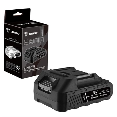 Аккумулятор DEKO 20В, 3.0А*ч M-UNV3.0 STD, Li-ion