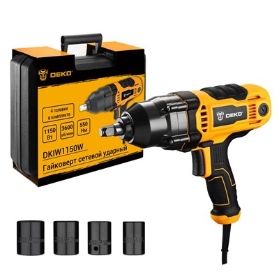Гайковерт сетевой ударный DEKO DKIW1150W, 1150 Вт, 550 Нм - фото 183637