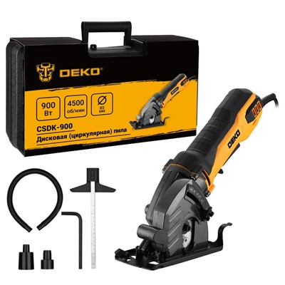 Дисковая (циркулярная) пила DEKO CSDK-900 в кейсе, 900Вт, 85мм диск - фото 183765