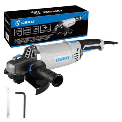 Углошлифовальная машина (УШМ) DEKO AGDK-2600W PRO, 230мм, 2600 Вт - фото 183915