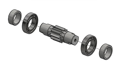 Вал-шестерня для дровокола БЕЛМАШ LSG/LSE-500 (SD25.13.000)