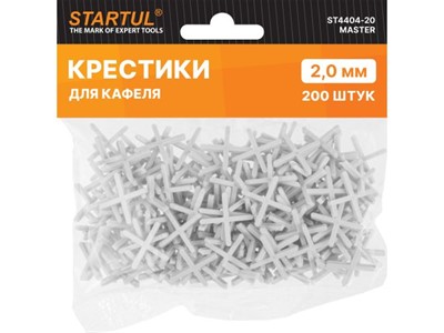 Крестики д/кафеля 2,0мм 200шт STARTUL MASTER (ST4404-20) - фото 185120