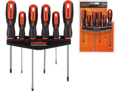 Набор отверток 6шт (SL3х100,5,5х150 PZ2х100 PH0х75,1х100,2х125) STARTUL MASTER - фото 185245