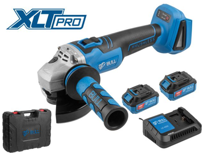 Углошлифмашина аккумуляторная BULL CSG 1812 R XLTpro (18 В, 2 акб 4 А/ч)