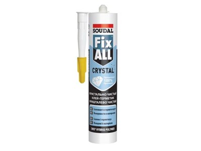 Клей-герметик гибрид."Soudal" Fix All Crystal прозрачный 290 мл